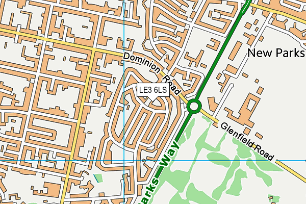 LE3 6LS map - OS VectorMap District (Ordnance Survey)