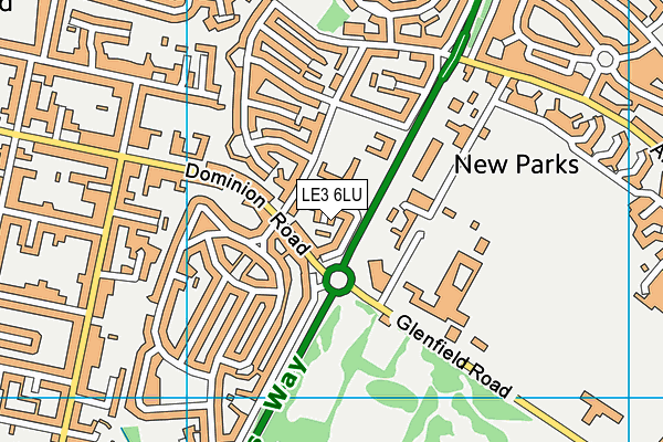 LE3 6LU map - OS VectorMap District (Ordnance Survey)