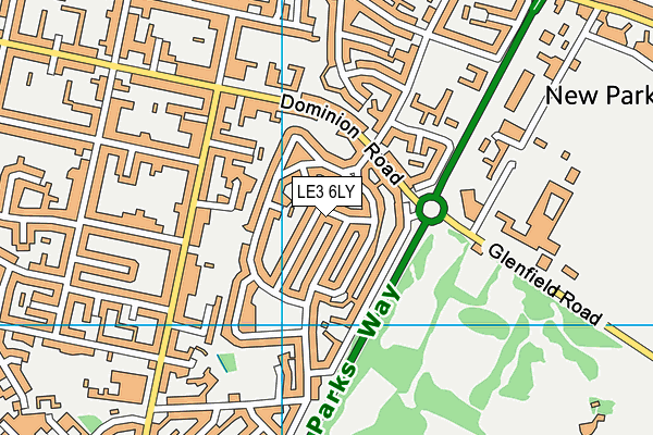 LE3 6LY map - OS VectorMap District (Ordnance Survey)