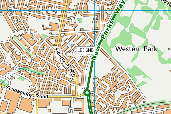 LE3 6NB map - OS VectorMap District (Ordnance Survey)