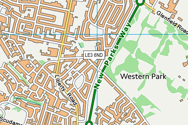 LE3 6ND map - OS VectorMap District (Ordnance Survey)