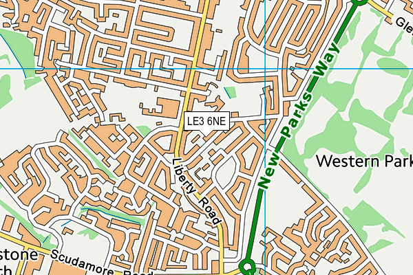 LE3 6NE map - OS VectorMap District (Ordnance Survey)