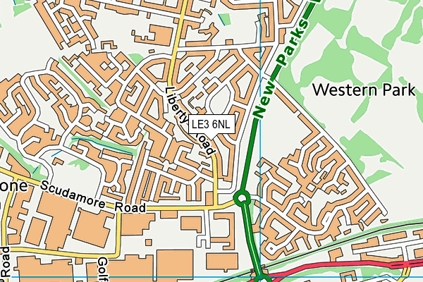 LE3 6NL map - OS VectorMap District (Ordnance Survey)