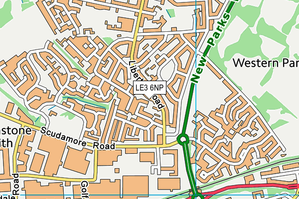 LE3 6NP map - OS VectorMap District (Ordnance Survey)