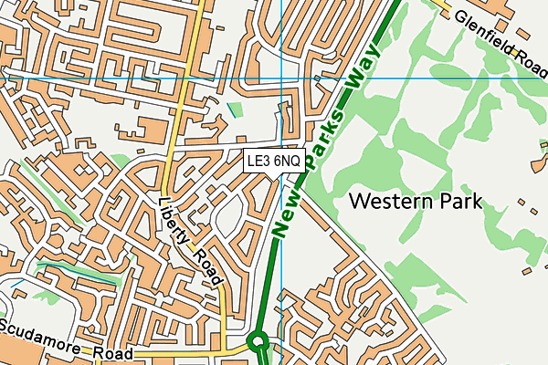 LE3 6NQ map - OS VectorMap District (Ordnance Survey)