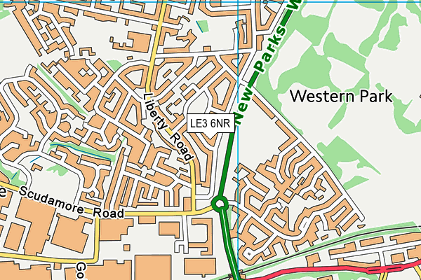 LE3 6NR map - OS VectorMap District (Ordnance Survey)