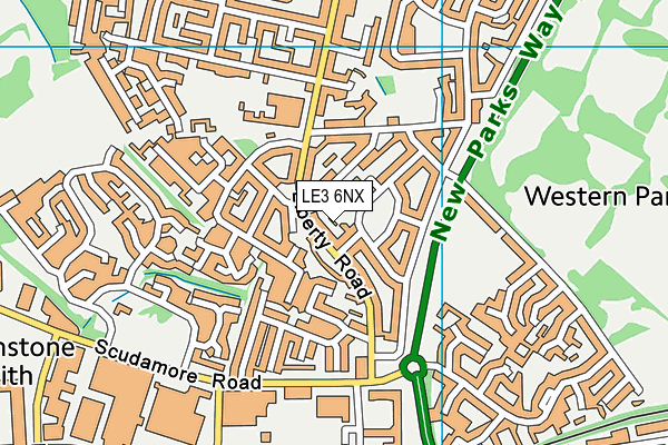 LE3 6NX map - OS VectorMap District (Ordnance Survey)