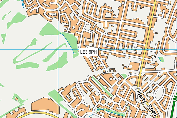 LE3 6PH map - OS VectorMap District (Ordnance Survey)