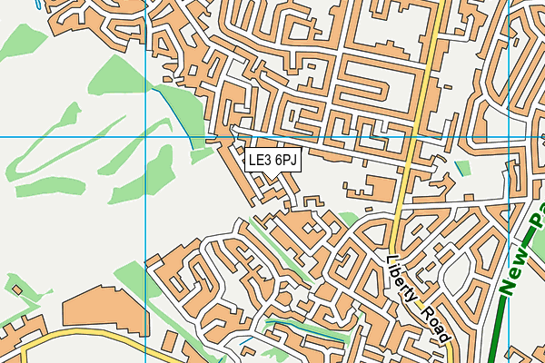 LE3 6PJ map - OS VectorMap District (Ordnance Survey)