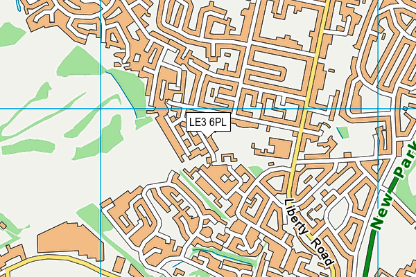 LE3 6PL map - OS VectorMap District (Ordnance Survey)
