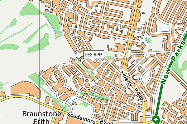 LE3 6PP map - OS VectorMap District (Ordnance Survey)