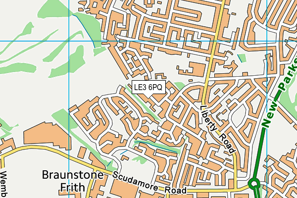 LE3 6PQ map - OS VectorMap District (Ordnance Survey)