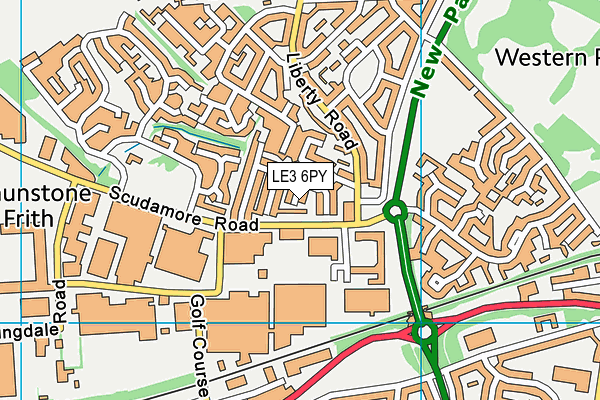 LE3 6PY map - OS VectorMap District (Ordnance Survey)