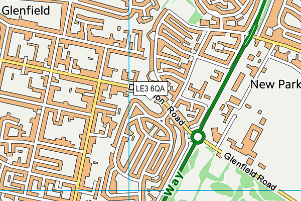 LE3 6QA map - OS VectorMap District (Ordnance Survey)