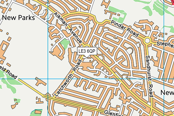 LE3 6QP map - OS VectorMap District (Ordnance Survey)