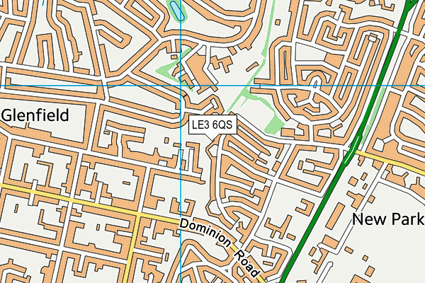 LE3 6QS map - OS VectorMap District (Ordnance Survey)