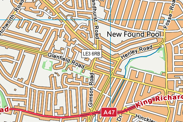 LE3 6RB map - OS VectorMap District (Ordnance Survey)