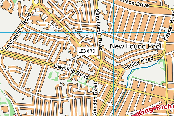 LE3 6RD map - OS VectorMap District (Ordnance Survey)