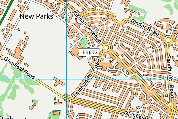 LE3 6RG map - OS VectorMap District (Ordnance Survey)