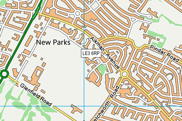 LE3 6RP map - OS VectorMap District (Ordnance Survey)