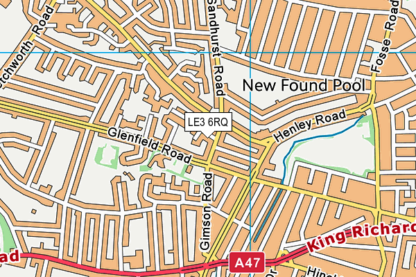 LE3 6RQ map - OS VectorMap District (Ordnance Survey)