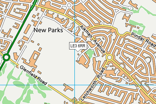 LE3 6RR map - OS VectorMap District (Ordnance Survey)