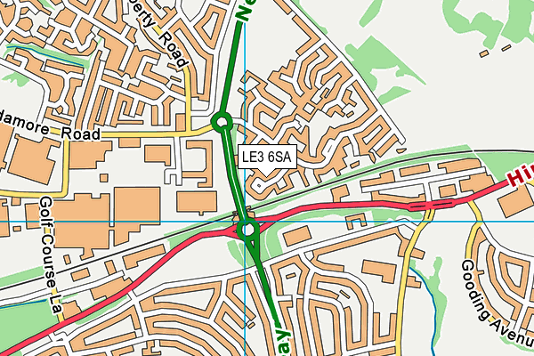 LE3 6SA map - OS VectorMap District (Ordnance Survey)