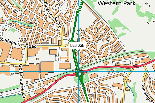 LE3 6SB map - OS VectorMap District (Ordnance Survey)