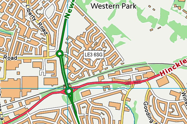 LE3 6SG map - OS VectorMap District (Ordnance Survey)