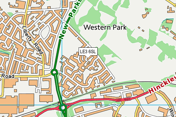 LE3 6SL map - OS VectorMap District (Ordnance Survey)