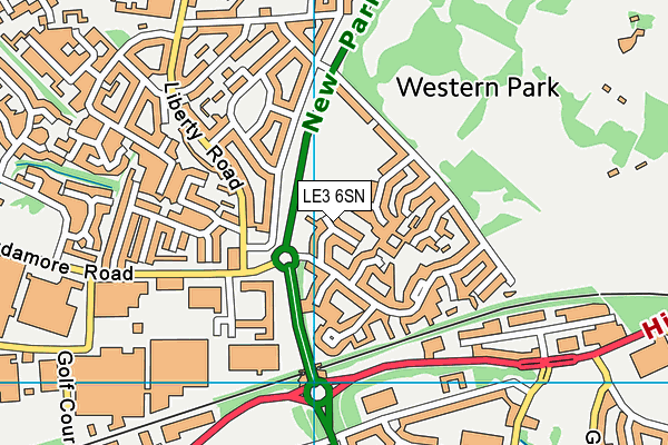 LE3 6SN map - OS VectorMap District (Ordnance Survey)