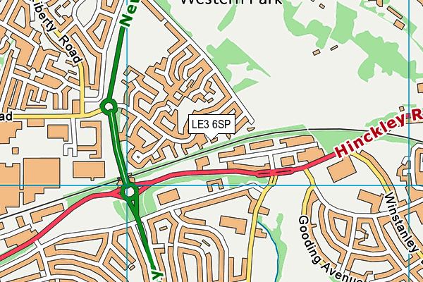LE3 6SP map - OS VectorMap District (Ordnance Survey)