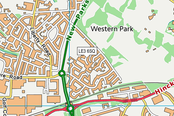 LE3 6SQ map - OS VectorMap District (Ordnance Survey)