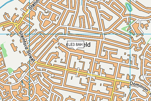 LE3 8AH map - OS VectorMap District (Ordnance Survey)