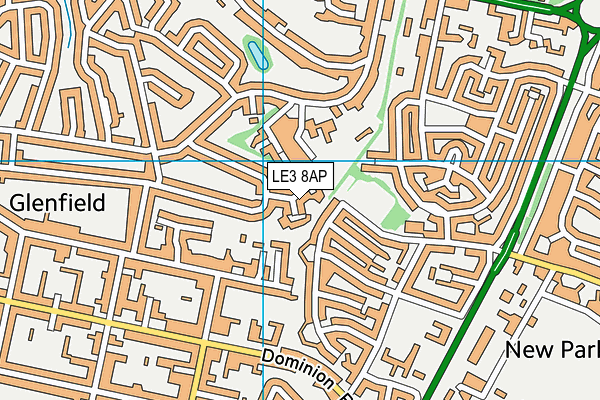 LE3 8AP map - OS VectorMap District (Ordnance Survey)