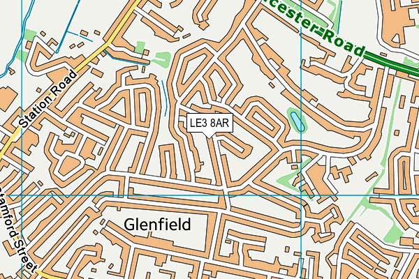 LE3 8AR map - OS VectorMap District (Ordnance Survey)