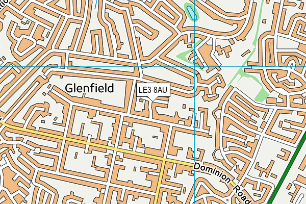 LE3 8AU map - OS VectorMap District (Ordnance Survey)