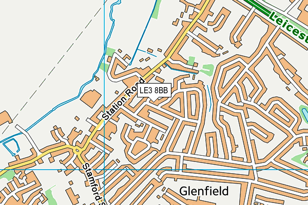 LE3 8BB map - OS VectorMap District (Ordnance Survey)