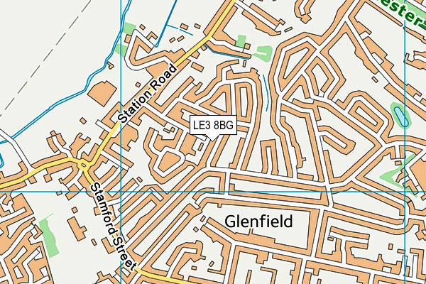 LE3 8BG map - OS VectorMap District (Ordnance Survey)