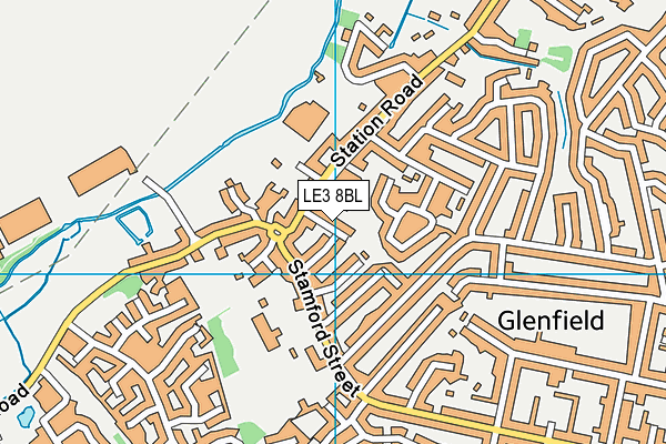 LE3 8BL map - OS VectorMap District (Ordnance Survey)