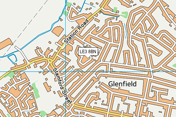 LE3 8BN map - OS VectorMap District (Ordnance Survey)