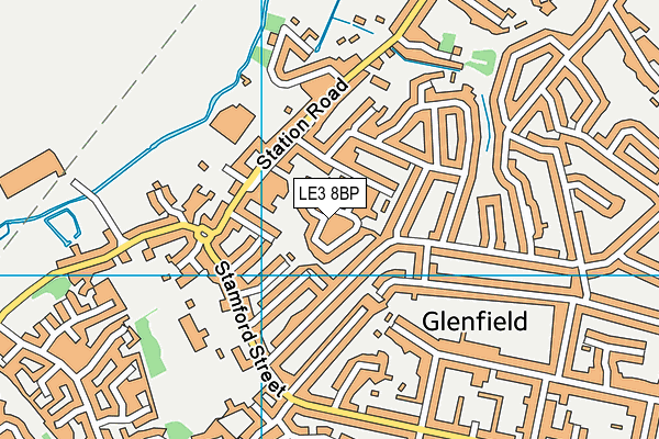 LE3 8BP map - OS VectorMap District (Ordnance Survey)