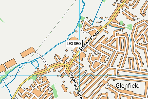 LE3 8BQ map - OS VectorMap District (Ordnance Survey)