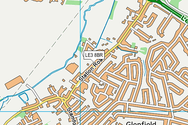 LE3 8BR map - OS VectorMap District (Ordnance Survey)