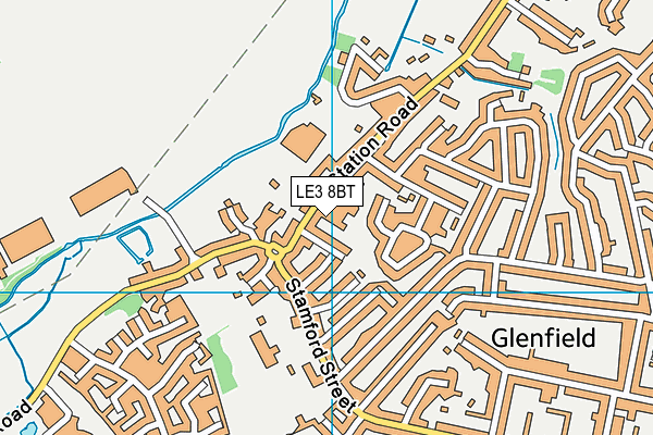 LE3 8BT map - OS VectorMap District (Ordnance Survey)