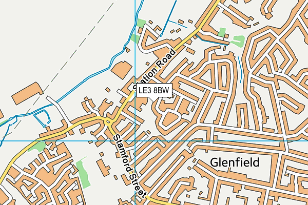 LE3 8BW map - OS VectorMap District (Ordnance Survey)