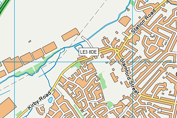 LE3 8DE map - OS VectorMap District (Ordnance Survey)