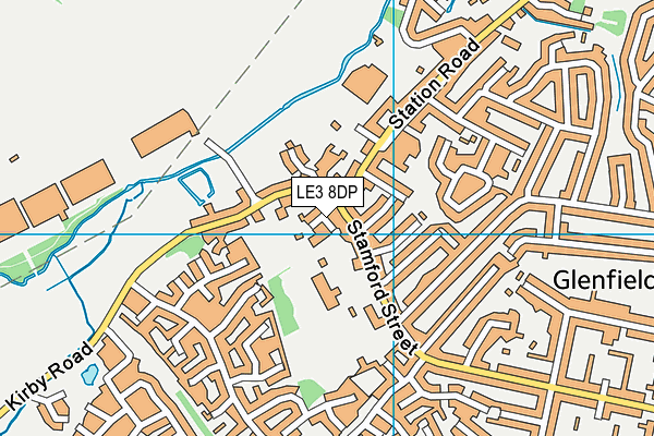 LE3 8DP map - OS VectorMap District (Ordnance Survey)