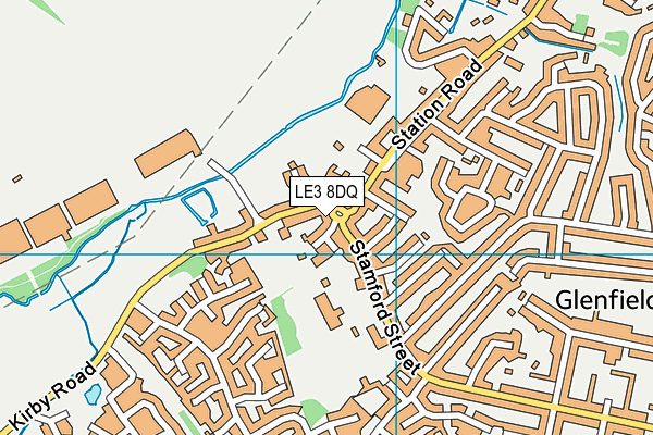 LE3 8DQ map - OS VectorMap District (Ordnance Survey)