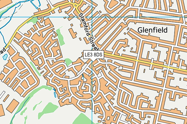 LE3 8DS map - OS VectorMap District (Ordnance Survey)